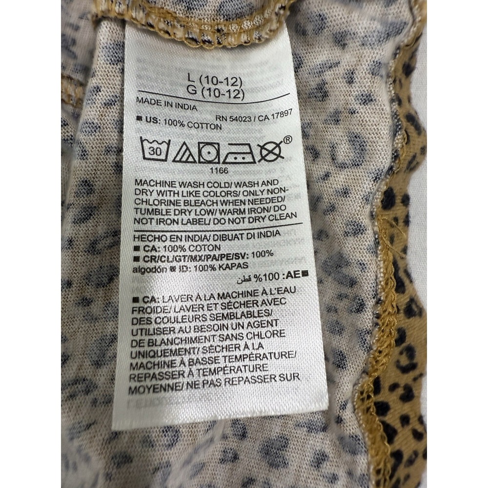 Old Navy Girls Dress Large 10-12 Leopard Print Short Sleeve Tiered Casual - Picture 5 of 5